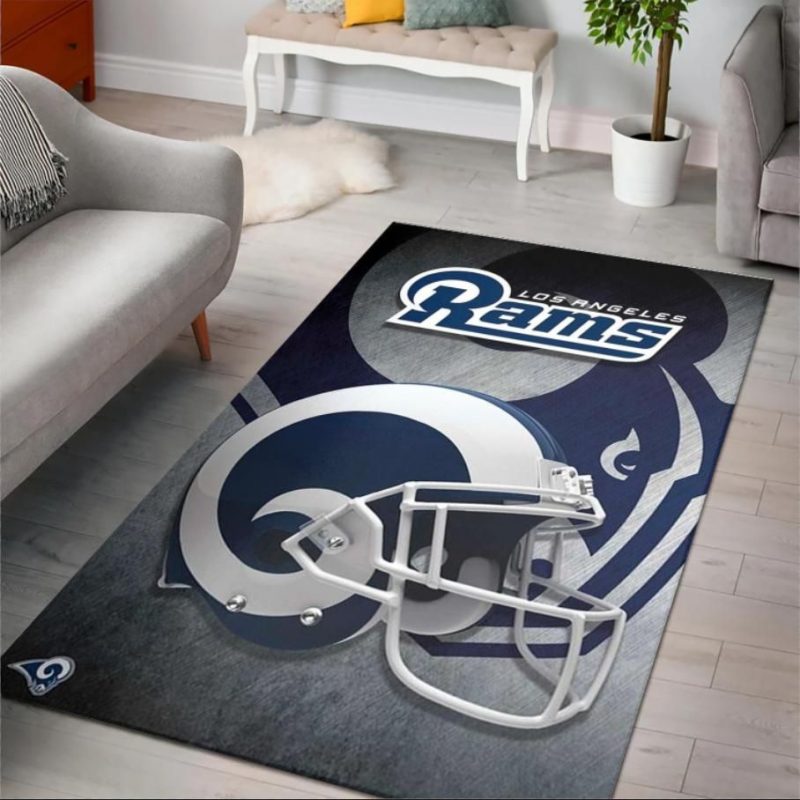 Los Angeles Rams Nfl Football Team Area Rug Rugs For Living Room Rug ...