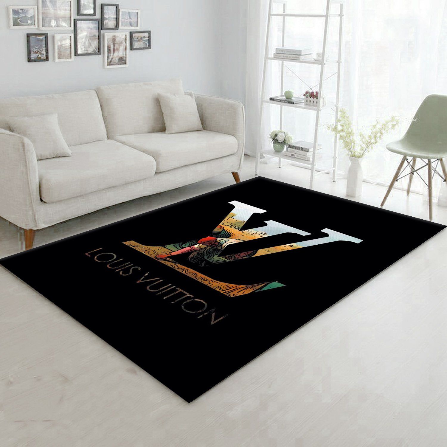 Louis Vuitton Black Logo White Luxury Brand Fashion Round Rug Carpet Home  Decor-105558, by Cootie Shop, Jul, 2023