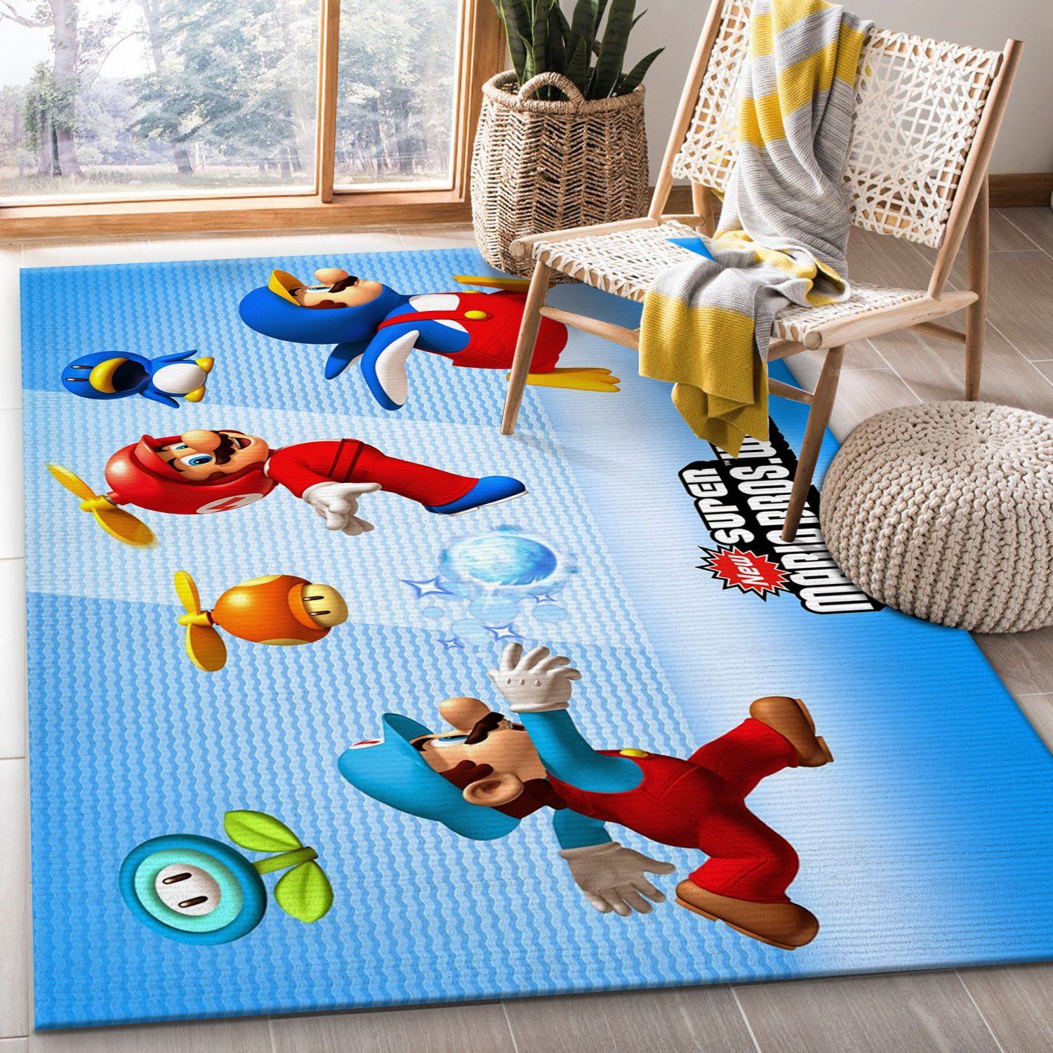 Iconic Mario Christmas Gift Rug Bedroom Rug Floor Decor Home Decor   Mario Ver6 Gaming Area Rug Bedroom Rug US Gift Decor 