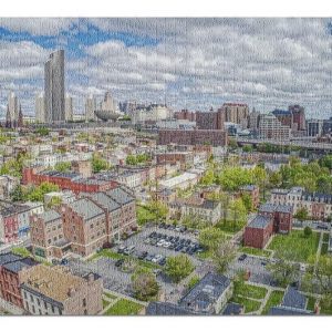 Aerial View Of Albany Jigsaw Puzzle Set