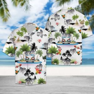 Alaskan Malamute Vacation Hawaiian Shirt Summer Button Up