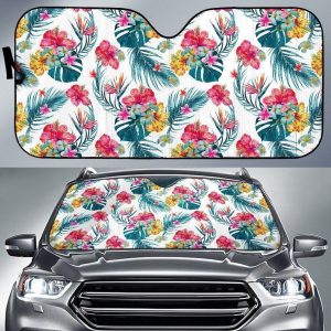 Aloha Hawaii Floral Car Auto Sun Shade