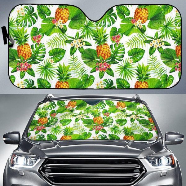 Aloha Hawaiian Pineapple Car Auto Sun Shade