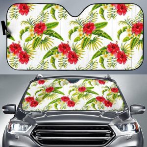 Aloha Hibiscus Tropical Car Auto Sun Shade