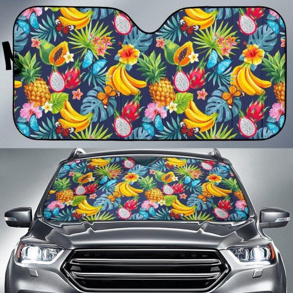 Aloha Tropical Fruits Car Auto Sun Shade