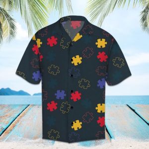 Amazing Autism Hawaiian Shirt Summer Button Up