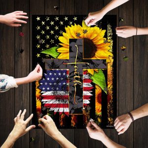 American Faith Sunflower Jigsaw Puzzle Set