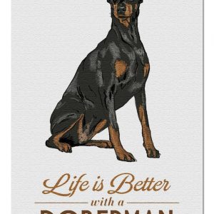 Animal Doberman Life Is Better Jigsaw Puzzle Set