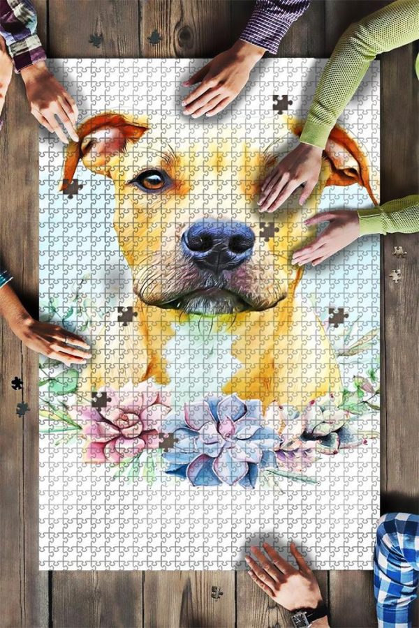 Animal Dogs, American Pit Bull Terrier Jigsaw Puzzle Set