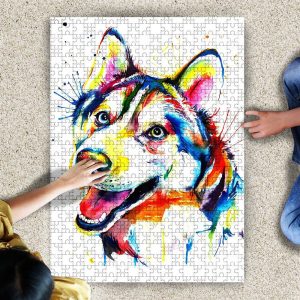 Animal Dogs, Husky Jigsaw Puzzle Set