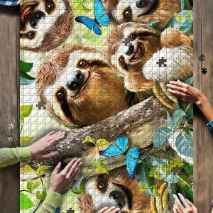 Animal Happy Sloths Jigsaw Puzzle Set