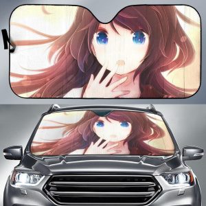 Anime Girl Blue Eyes Anime Car Auto Sun Shade