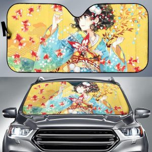 Anime Girl Fishes Anime Car Auto Sun Shade