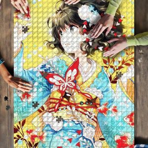 Anime Girl Fishes Jigsaw Puzzle Set