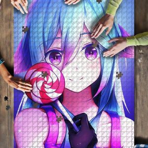 Anime Girl Girly Lollipop Jigsaw Puzzle Set