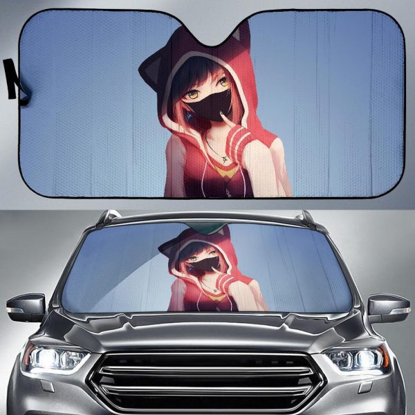 Anime Girl Hoodie Anime Car Auto Sun Shade