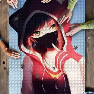 Anime Girl Hoodie Jigsaw Puzzle Set