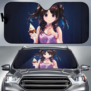 Anime Girl Ice Cream Desert Car Auto Sun Shade