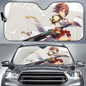 Anime Girl Katana Anime Car Auto Sun Shade