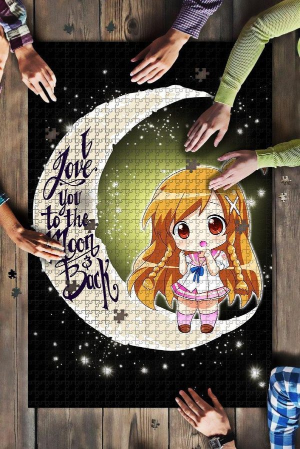 Anime Girl Moon Jigsaw Puzzle Set