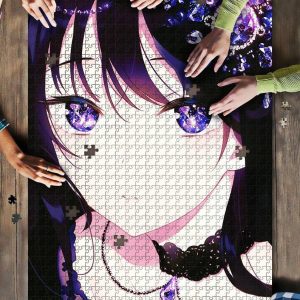 Anime Girl Purple Jigsaw Puzzle Set