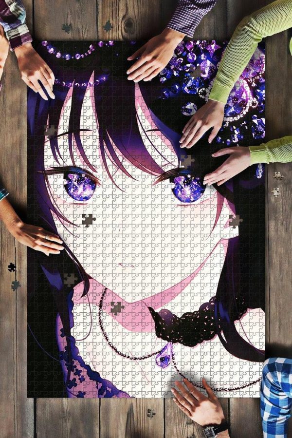 Anime Girl Purple Jigsaw Puzzle Set