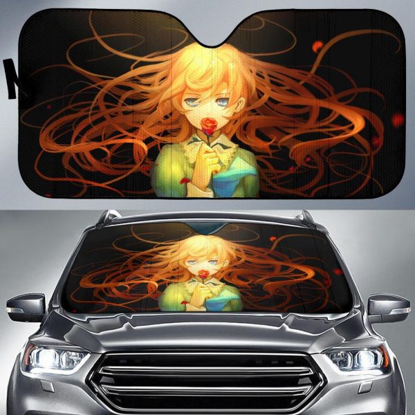 Anime Girl Rose Anime Car Auto Sun Shade