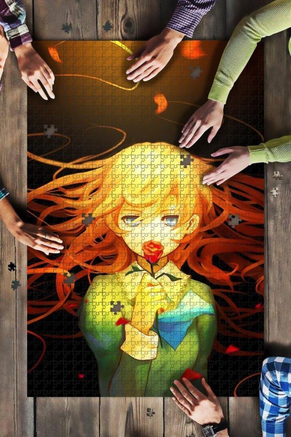 Anime Girl Rose Hd Jigsaw Puzzle Set