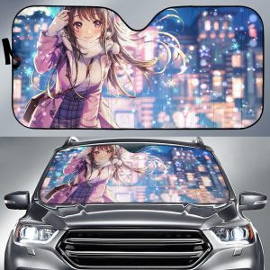 Anime Girl Snow Anime Car Auto Sun Shade