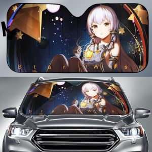 Anime Girl Stars Magic Anime Car Auto Sun Shade