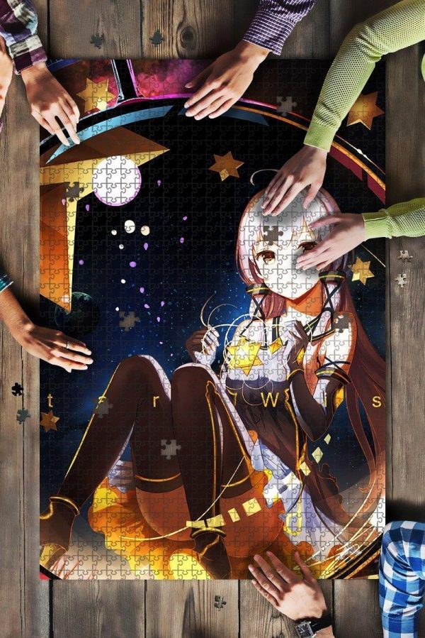 Anime Girl Stars Magic Jigsaw Puzzle Set