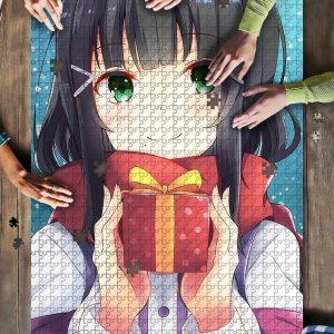 Anime Girl Xmas Winter Hd Jigsaw Puzzle Set