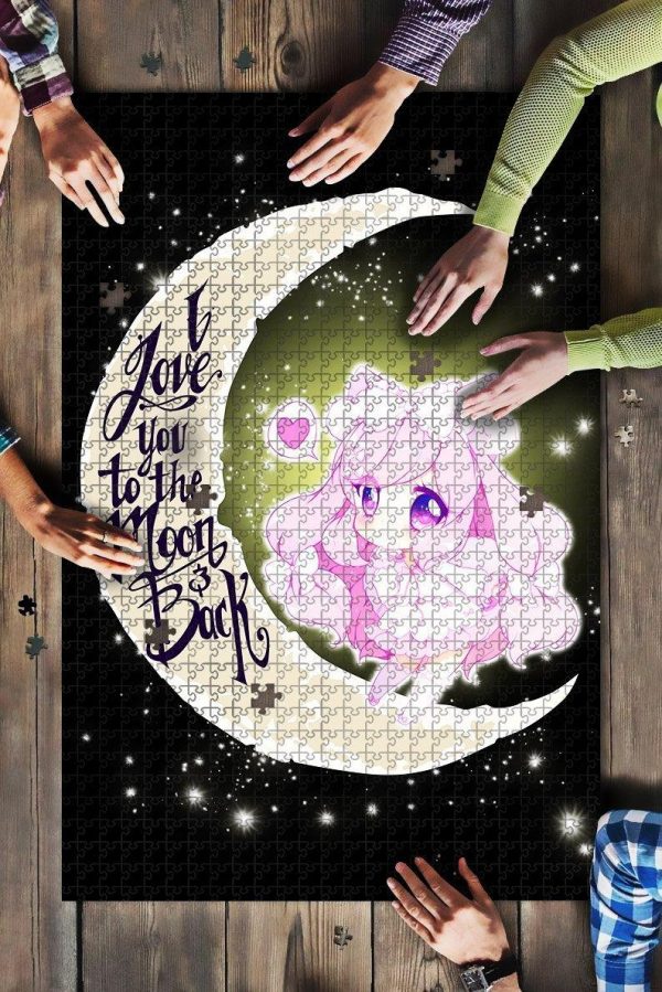 Anime Pink Girl Moon Jigsaw Puzzle Set