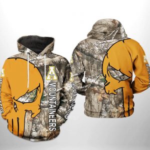 Appalachian State Mountaineers NCAA Camo Veteran Hunting 3D Printed Hoodie/Zipper Hoodie