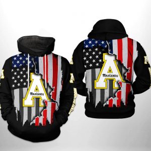 Appalachian State Mountaineers NCAA US Flag 3D Printed Hoodie/Zipper Hoodie