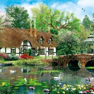 April Cottage Jigsaw Puzzle Set