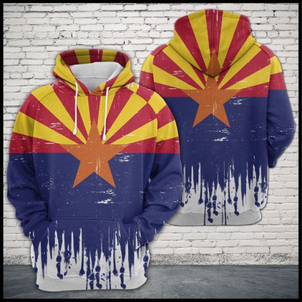 Arizona Flag 3D Printed Hoodie/Zipper Hoodie