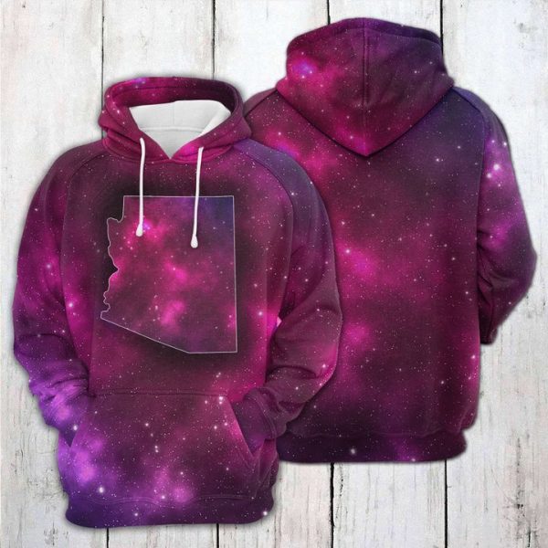 Arizona Purple Galaxy 3D Printed Hoodie/Zipper Hoodie