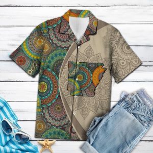 Arkansas Mandala Hawaiian Shirt Summer Button Up