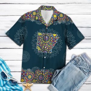 Arkansas Mandala Hawaiian Shirt Summer Button Up