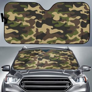 Army Green Camouflage Car Auto Sun Shade