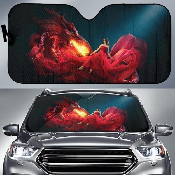 Art Behance Dragons Car Auto Sun Shade