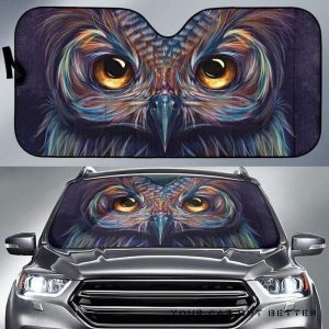 Art Owl Eyes Car Auto Sun Shade