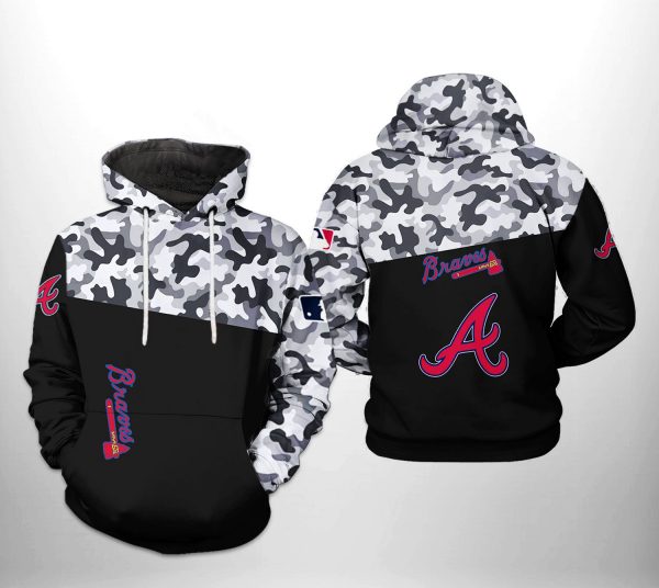 Atlanta Braves MLB Camo Veteran 3D Printed Hoodie/Zipper Hoodie