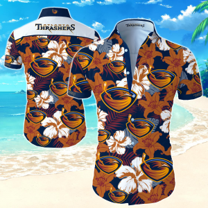 Atlanta Thrashers Hawaiian Shirt Summer Button Up