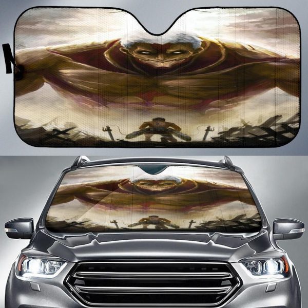 Attack On Titans Fight Car Auto Sun Shade