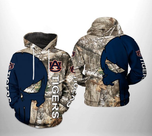 Auburn Tigers NCAA Camo Veteran Hunting 3D Printed Hoodie/Zipper Hoodie