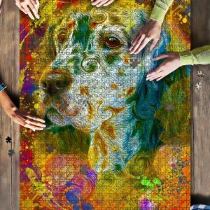 Australian Cattle Dog Colorful Jigsaw Puzzle Set