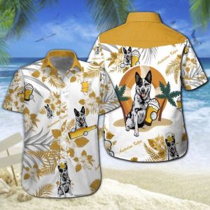 Australian Kelpie Beer Hawaiian Shirt Summer Button Up