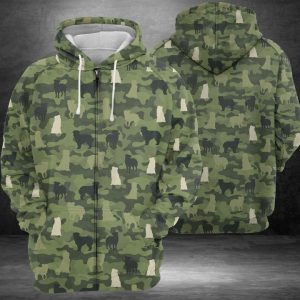 Australian Shepherd Camo 3D Printed Hoodie/Zipper Hoodie